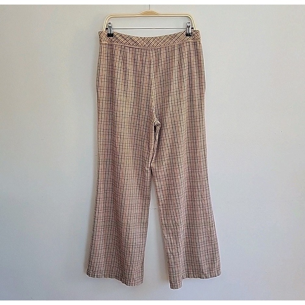 Sundance Brewster Plaid Wide Leg Trouser Pants High Rise Academia Classic Preppy - Picture 2 of 15